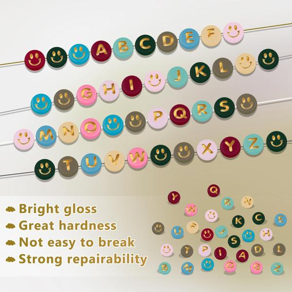 Imagem de Kit de pulseira Friendship XSEINO Colorful Letter Beads 1600 unidades