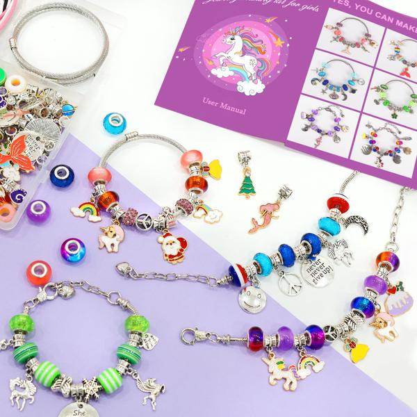 Imagem de Kit de Pulseiras Charm Redtwo para Meninas (8-12 anos) - Criatividade e Diversão