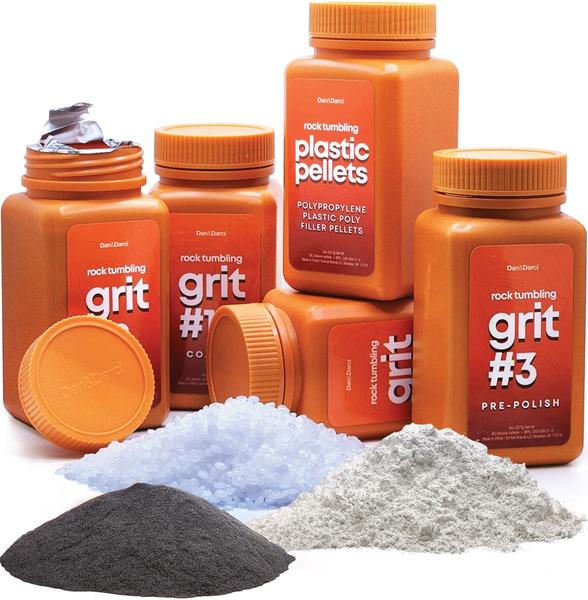 Imagem de Kit de recarga Rock Tumbler Grit Dan & Darci 1,6 kg de grãos e pellets