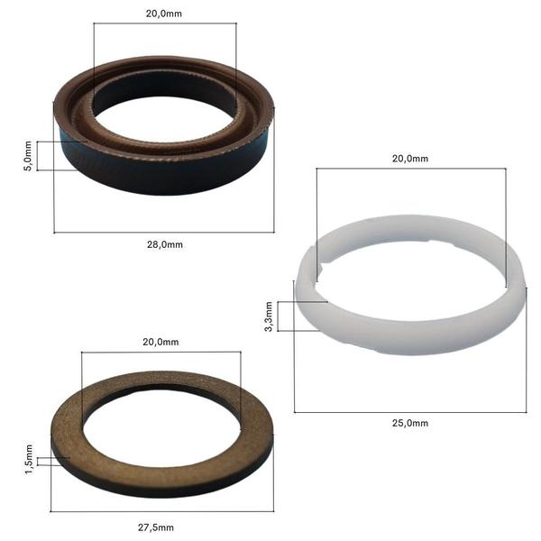 Imagem de Kit de Reparo Gaxeta 20mm Compatível com Lavajato Karcher HD12/15S 1.686-041.0