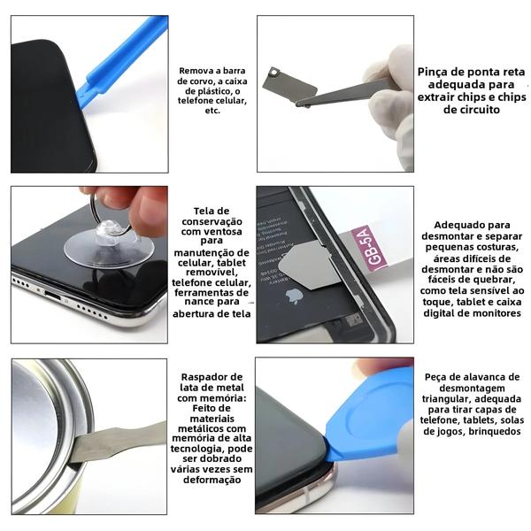 Imagem de Kit de Reparo para iPhone 22 em 1 - Conjunto de Ferramentas de Desmontagem