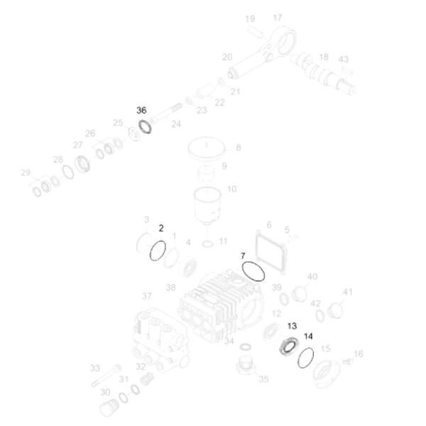 Imagem de Kit de Reparo Vedação do Óleo Compatível com Lavajato Karcher HD10/25 Cage 1.944-974.0