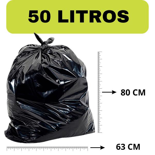 Imagem de Kit de Sacos de Lixo 100 Unidades - Opções 15L, 30L, 50L e 100L