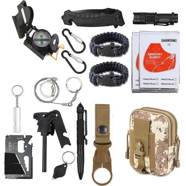 Kit De Sobrevivência Bolsa Camuflada Emergência Para Acampar - Taue Imagem de Kit De Sobrevivência Bolsa Camuflada Emergência Para Acampar