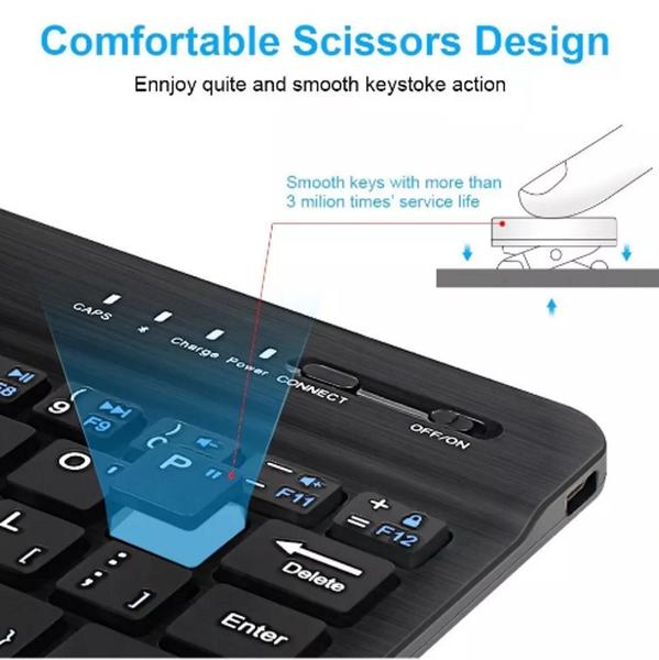 Imagem de Kit De Teclado E Mouse Bluethooth E Suporte Para Telefone/tablet 