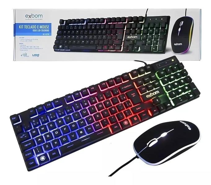 Imagem de Kit De Teclado E Mouse Gamer Exbom Bk-g550 De Cor Preto