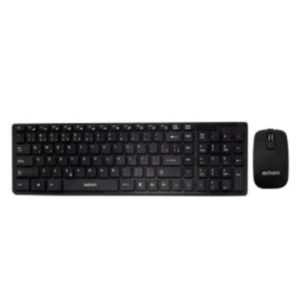 Imagem de Kit De Teclado E Mouse Sem Fio Exbom Bk-S1000 Português