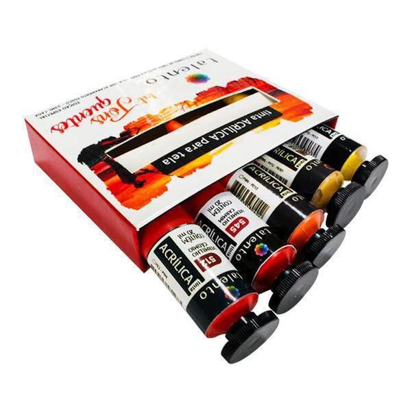 Imagem de Kit De Tinta Acrílica Talento Tons Quentes Com 5 Cores 20 Ml