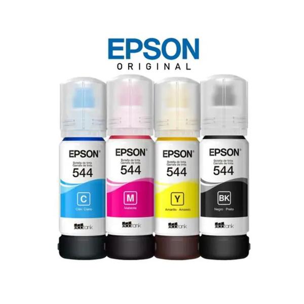 Kit De Tintas Original Epson 544 Para Impressoras L1110 L3110 L3150 L5190 l3210 l3250 Kit De Tintas Original Epson 544 Para Impressoras L1110 L3110 L3150 L5190 l3210 l3250