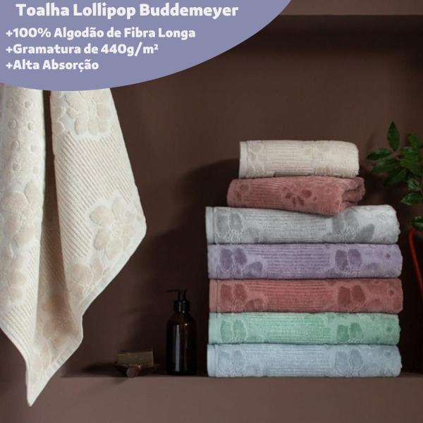 Imagem de Kit de Toalha Buddemeyer 2 Peças Lollipop em Jacquard Aveludada