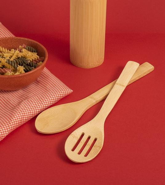 Kit de Utensílios de Bambu 4pcs - Mozcada Imagem de Kit de Utensílios de Bambu 4pcs - Mozcada