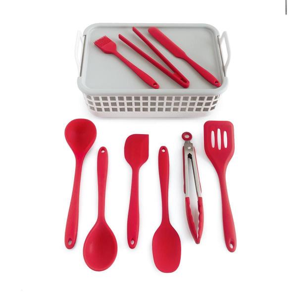 Imagem de Kit De Utensílios De Cozinha Com Cesto 10 Peças Vm - Oikos U