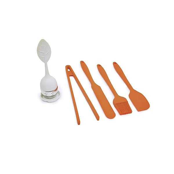 Imagem de Kit De Utensílios De Cozinha Com Infusor 5 Peças Lj - Oikos