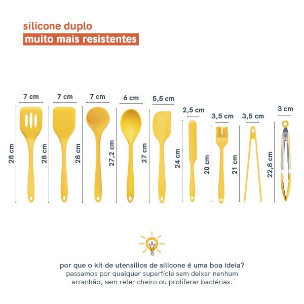 Imagem de Kit de Utensílios de Silicone C/ 9 Peças Am - Oikos