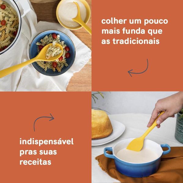 Imagem de Kit De Utensílios De Silicone Com 5 Peças Amarelo - Oikos