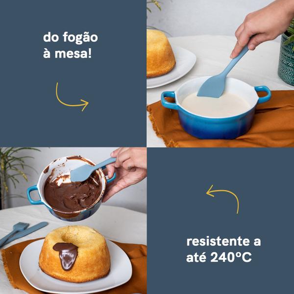 Imagem de Kit de Utensílios de Silicone com 5 Peças Azul - Oikos