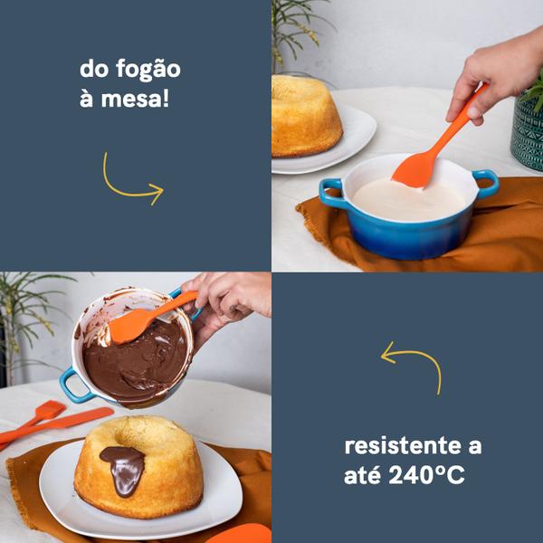 Imagem de Kit de Utensílios de Silicone com 5 Peças Laranja - Oikos