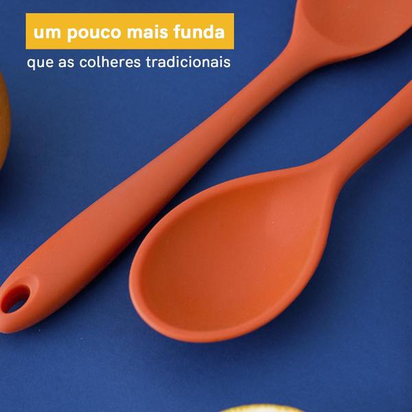 Imagem de Kit De Utensílios De Silicone Com 6 Peças Laranja - Oikos