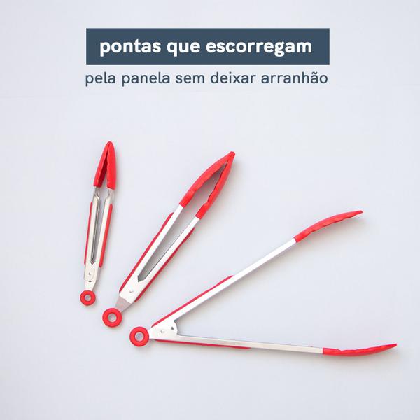 Imagem de Kit de Utensílios de Silicone com 6 Peças Vermelho - Oikos