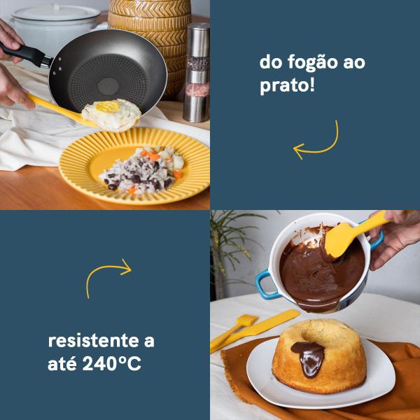 Imagem de Kit de Utensílios de Silicone com 7 Peças Amarelo - Oikos