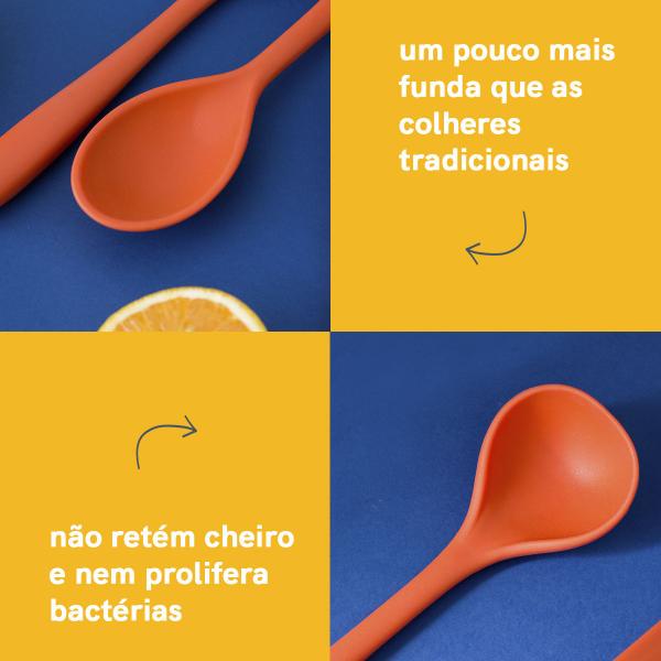 Imagem de Kit de Utensílios de Silicone com 7 Peças Laranja - Oikos