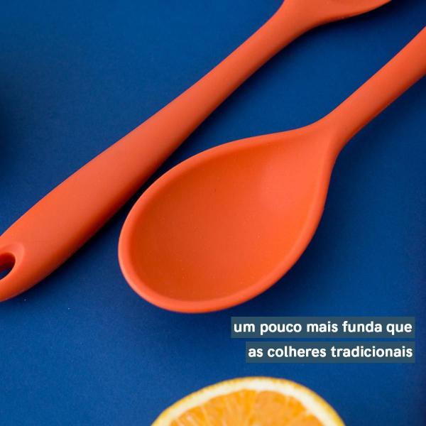 Imagem de Kit De Utensílios De Silicone Com 7 Peças Laranja - Oikos