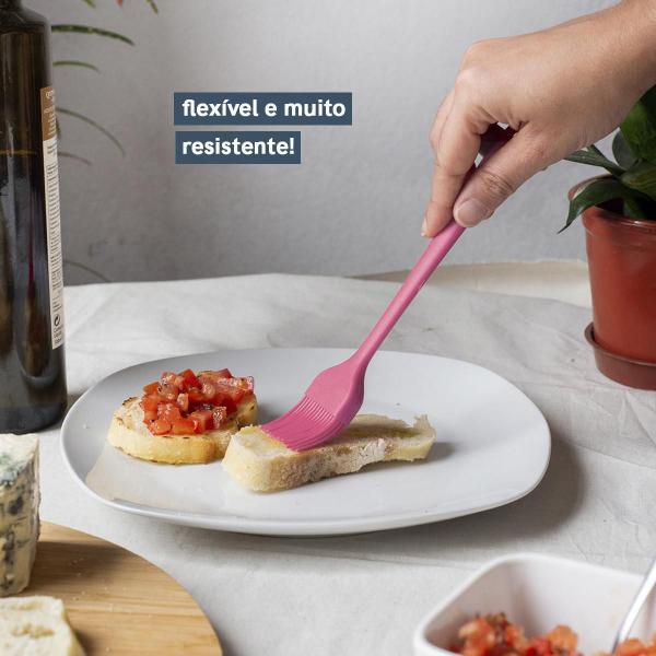 Imagem de Kit De Utensílios De Silicone Com 7 Peças Rosa - Oikos