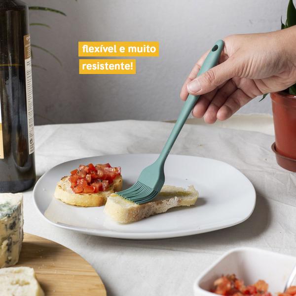 Imagem de Kit de Utensílios de Silicone com 7 Peças Verde Escuro - Oikos