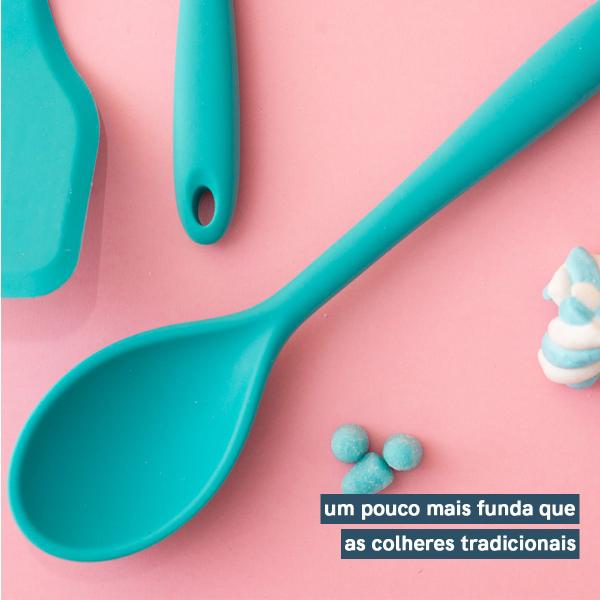 Imagem de Kit de Utensílios de Silicone com 7 Peças Verde - Oikos