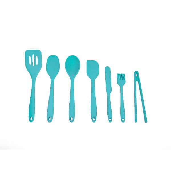 Imagem de Kit de Utensílios de Silicone com 7 Peças Verde - Oikos