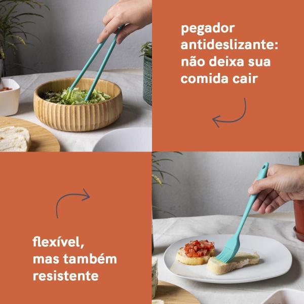 Imagem de Kit De Utensílios De Silicone Com 7 Peças Verde - Oikos