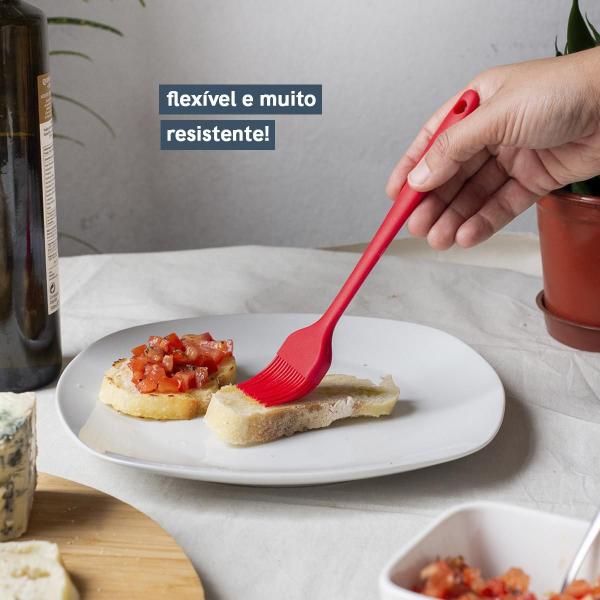 Imagem de Kit De Utensílios De Silicone Com 7 Peças Vermelho - Oikos