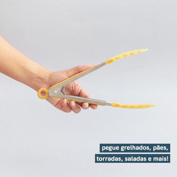 Imagem de Kit De Utensílios De Silicone Com 8 Peças Amarelo - Oikos