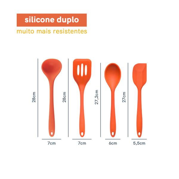 Imagem de Kit de Utensílios de Silicone com 8 Peças Amarrador - Oikos