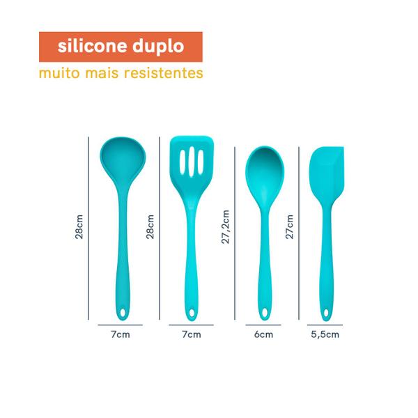 Imagem de Kit de Utensílios de Silicone com 8 Peças Amarrador - Oikos