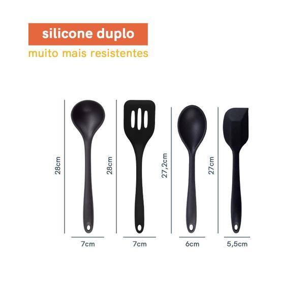 Imagem de Kit De Utensílios De Silicone Com 8 Peças Amarrador - Oikos