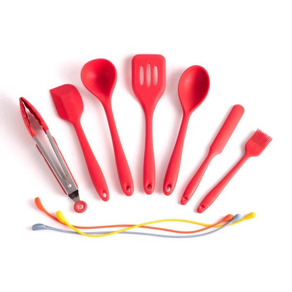 Imagem de Kit De Utensílios De Silicone Com 8 Peças Amarrador - Oikos