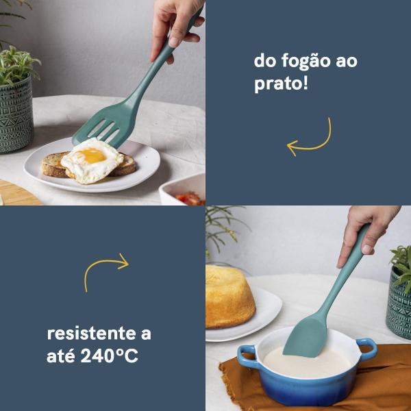 Kit De Utensílios De Silicone Com 8 Peças Vd Escuro - Oikos Imagem de Kit De Utensílios De Silicone Com 8 Peças Vd Escuro - Oikos