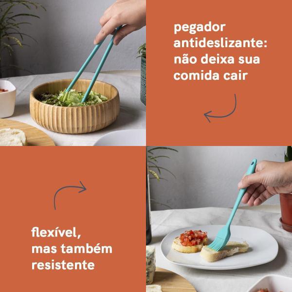 Imagem de Kit De Utensílios De Silicone Com 8 Peças Verde - Oikos