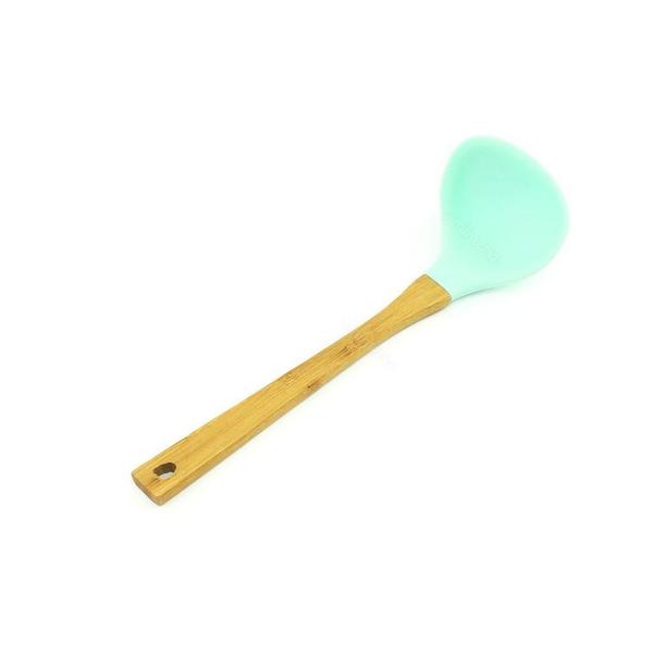 Imagem de Kit de Utensílios de Silicone com Cabo de Bambu Soft 3 Peças Verde