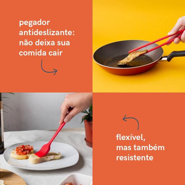 Imagem de Kit De Utensílios De Silicone Vermelha Oikos - 7 Peças U Ver