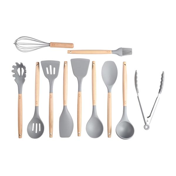 Imagem de Kit De Utensílios Silicone Espátula Cozinha Biscuitt Cuccina 12 Peças 