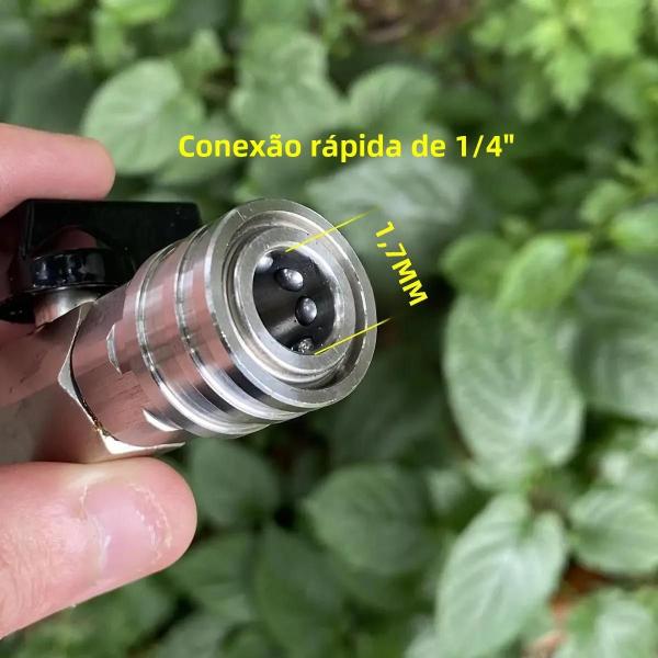 Imagem de Kit de Válvula de Esfera 1/4" para Lavadora de Alta Pressão - Conexões Rápidas M22 e 14mm