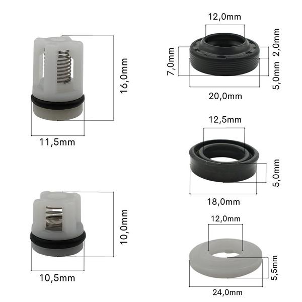 Imagem de Kit de Válvulas e Reparos com By Pass Compatível com Lavadora Karcher K4 Nova Kopp