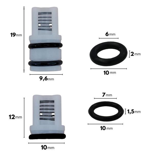 Imagem de Kit de Válvulas e Reparos com By Pass Compatível com Lavajato WAP Eco Fit 2200 FW005794