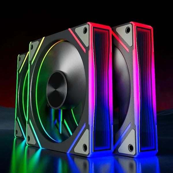 Imagem de Kit De Ventilador Para Pc Argb De 120 Mm Teucer Prism S1 4 Pinos Pwm 3 Pinos 5v Rgb 12 Cm