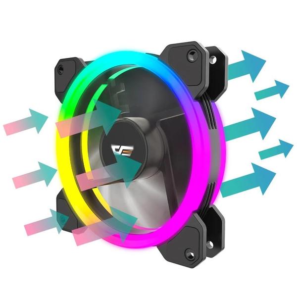 Imagem de Kit de Ventilador RGB 120mm Darkflash DR11 para Gabinete de Computador - 6 Pin