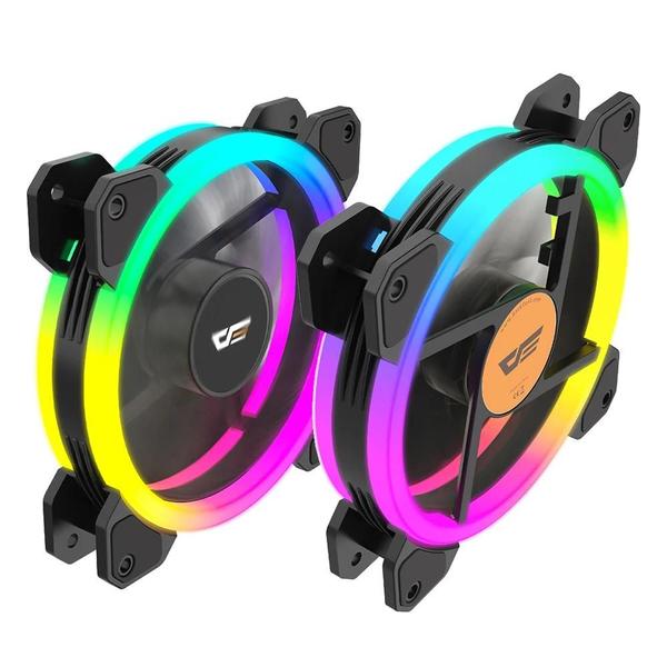 Imagem de Kit de Ventilador RGB 120mm Darkflash DR11 para Gabinete de Computador - 6 Pin