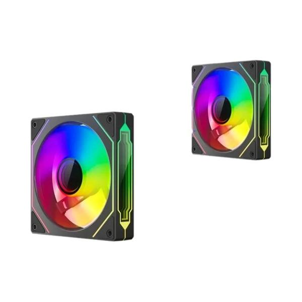 Imagem de Kit de Ventiladores ARGB TEUCER Prism4 Pro 12cm - 4/3 Pinos PWM e 5V RGB