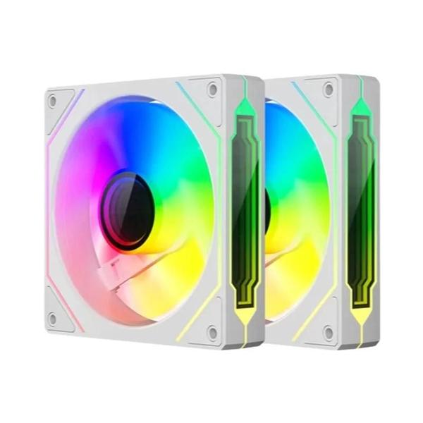 Imagem de Kit de Ventiladores ARGB TEUCER Prism4 Pro 12cm - 4/3 Pinos PWM e 5V RGB